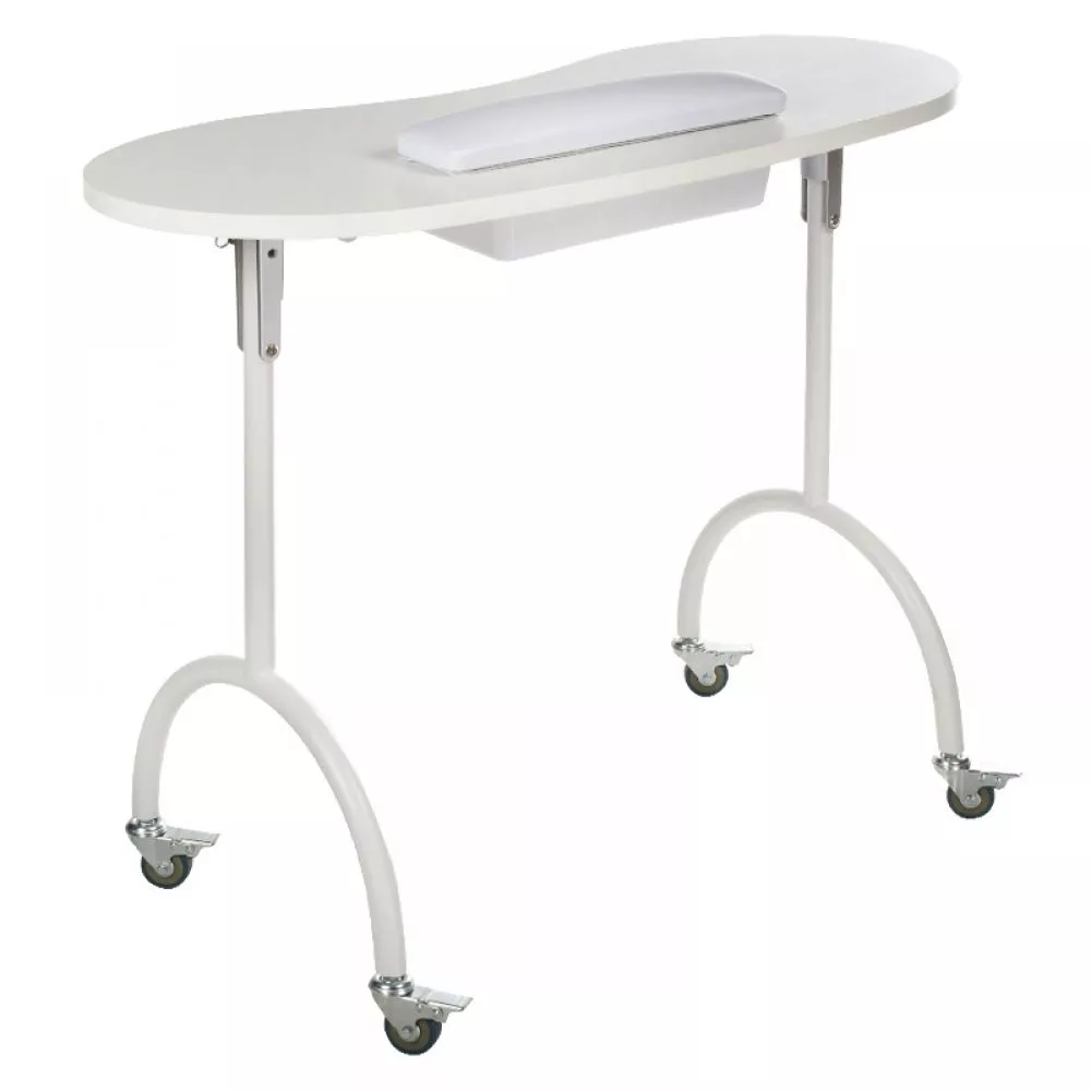 Kosmētikas galds BD-3416 ar somu · Balts · 100 × 77 × 37 cm