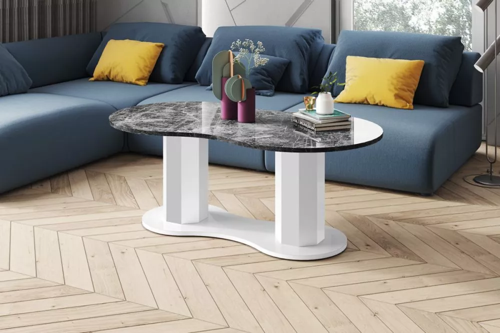 Žurnālgalds Infinita Gloss Korpusa krāsa: tumšais marmors, · 128 × 70 × 50 cm