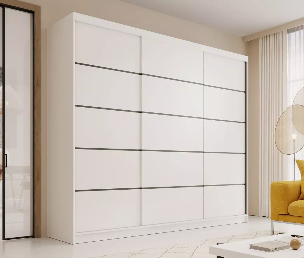 Skapis Andy 250 · Balts · 250 × 58 × 215 cm