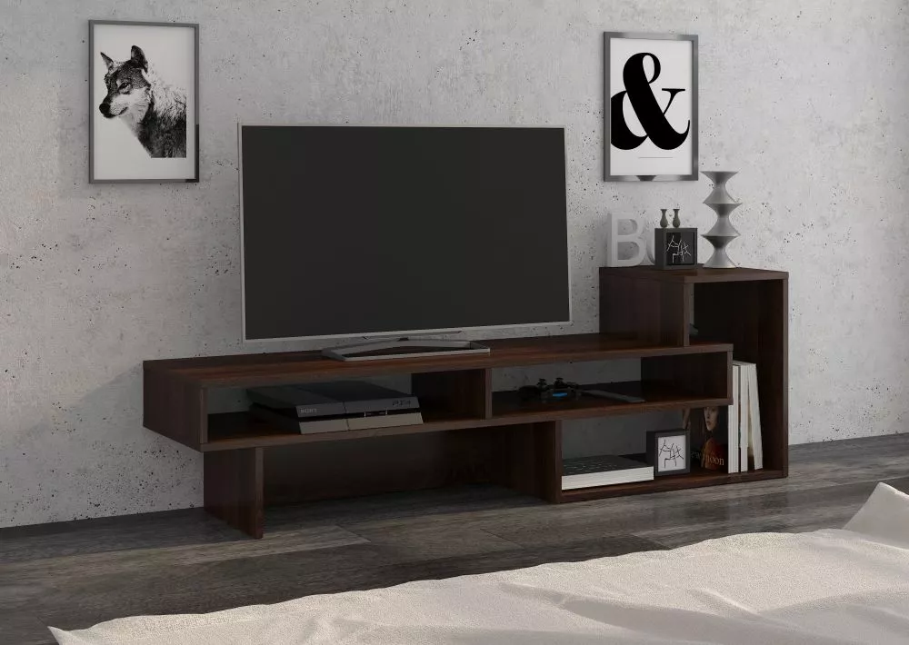 TV tumba Oregon Meblo · Sonoma tumša · 145.5 × 35 × 48.4 cm