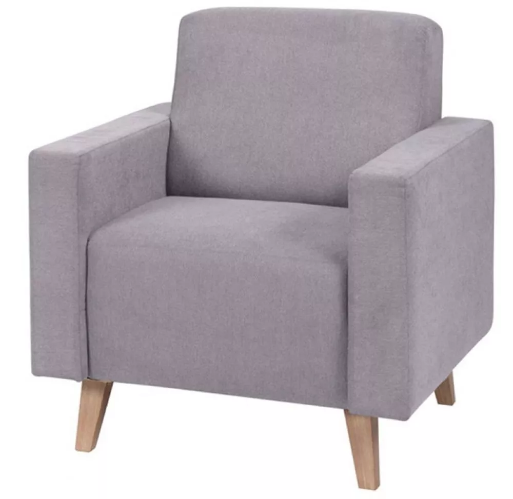 Mīksts krēsls Oviedo 1S Standard Sēdvietas dziļums: 45 cm, · Pelēks · 75 × 75 × 80 cm