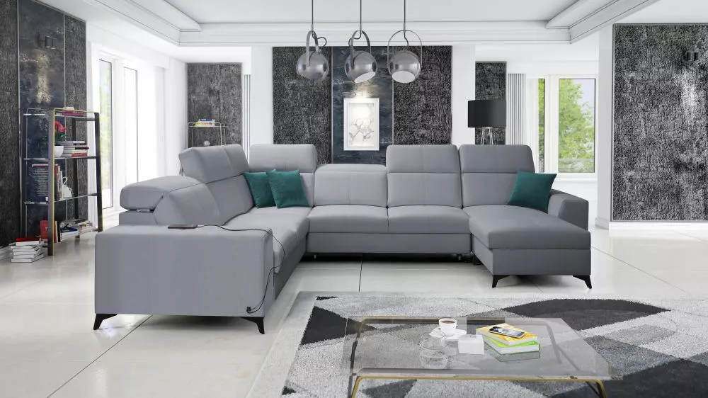 Dīvāns Belutti 8 Mix Standard · Pelēks · 288 × 362 × 84 cm