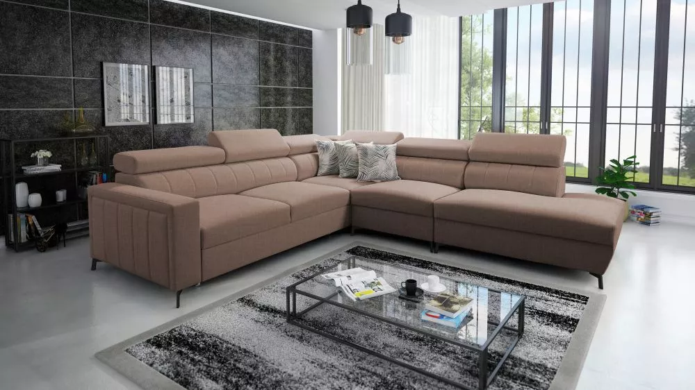 Dīvāns Baltico 8 Premium Standard · Gaiši brūns · 275 × 302 × 83 cm