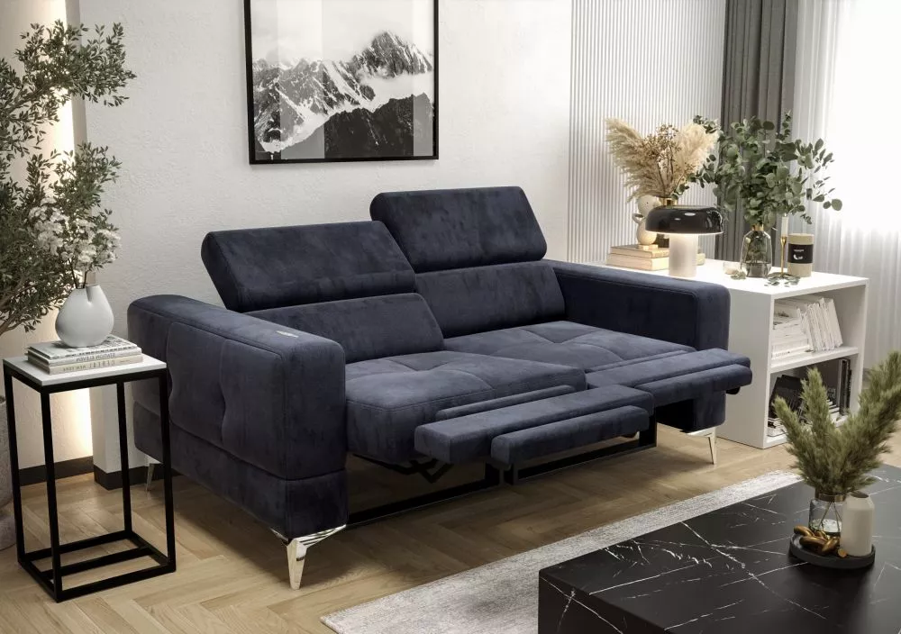 Dīvāns Toscania 2S Relax standard · Zila · 97 × 178 × 78 cm