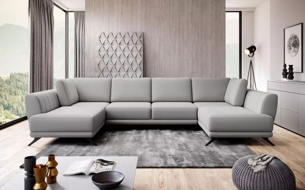 Dīvāns Larco Premium Standard · Pelēks · 191 × 362 × 90 cm
