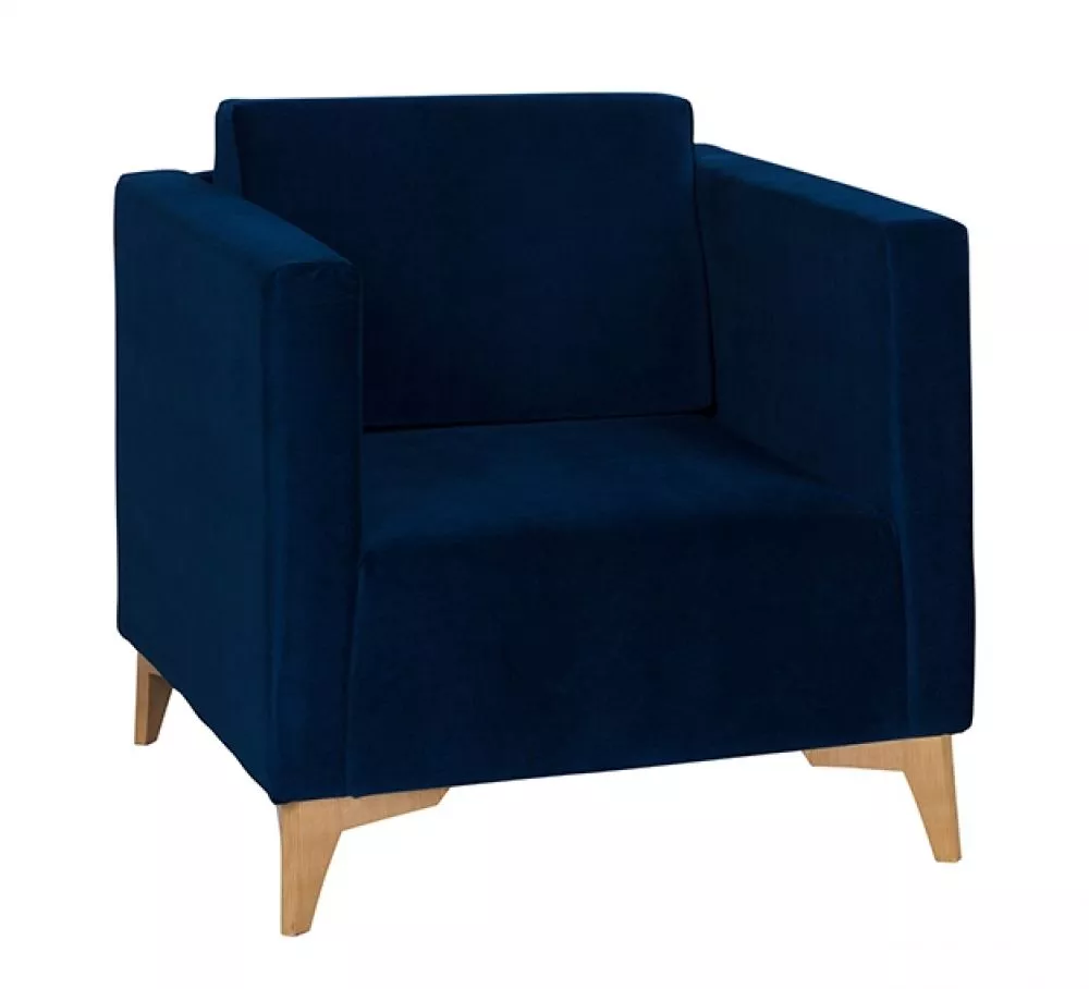 Mīksts krēsls Szafir 1S Standard Sēdvietas dziļums: 54 cm, · Tumši zils · 76 × 82 × 74 cm