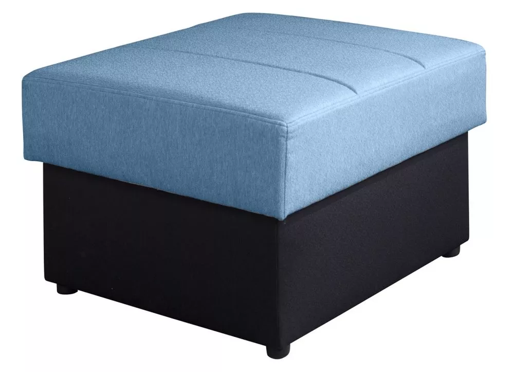 Pufs Calabrini P Standard Auduma numurs: Gomez 06 + Gomez 12, · Gaiši zils · 70 × 48 × 70 cm