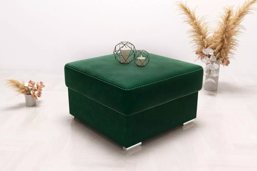 Pufs P Square Classic standard Auduma numurs: Terra 39, · Tumši zaļš · 55 × 42 × 55 cm
