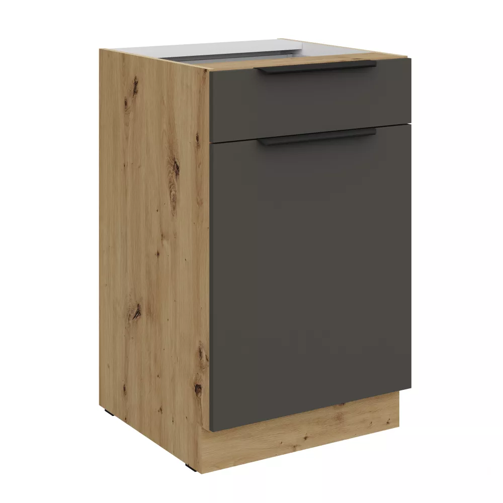 Virtuves skapis Aria Graphite 50 D 1F 1S B