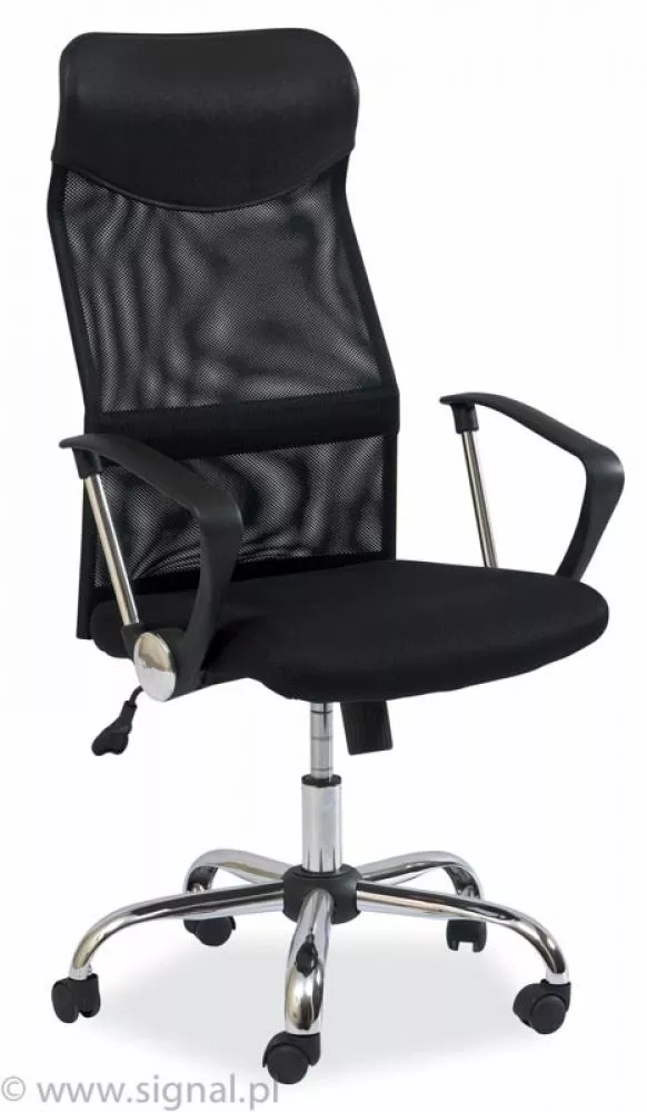 Datorkrēsls Q-025 · Melna · 62 × 50 × 107 cm