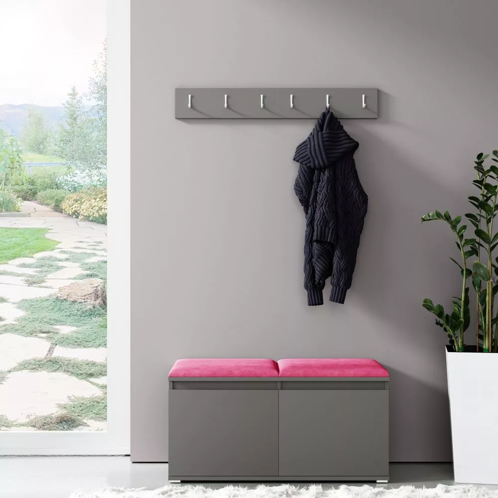 Apavu plaukts Emi 5 Trinity Korpusa krāsa: grafīts, · 100 × 40 cm