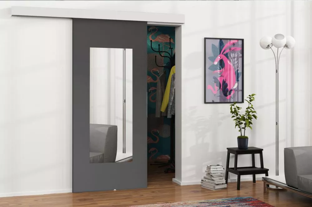Bīdāmās durvis Malibu M-7 · Antracīts · 96 × 205 cm
