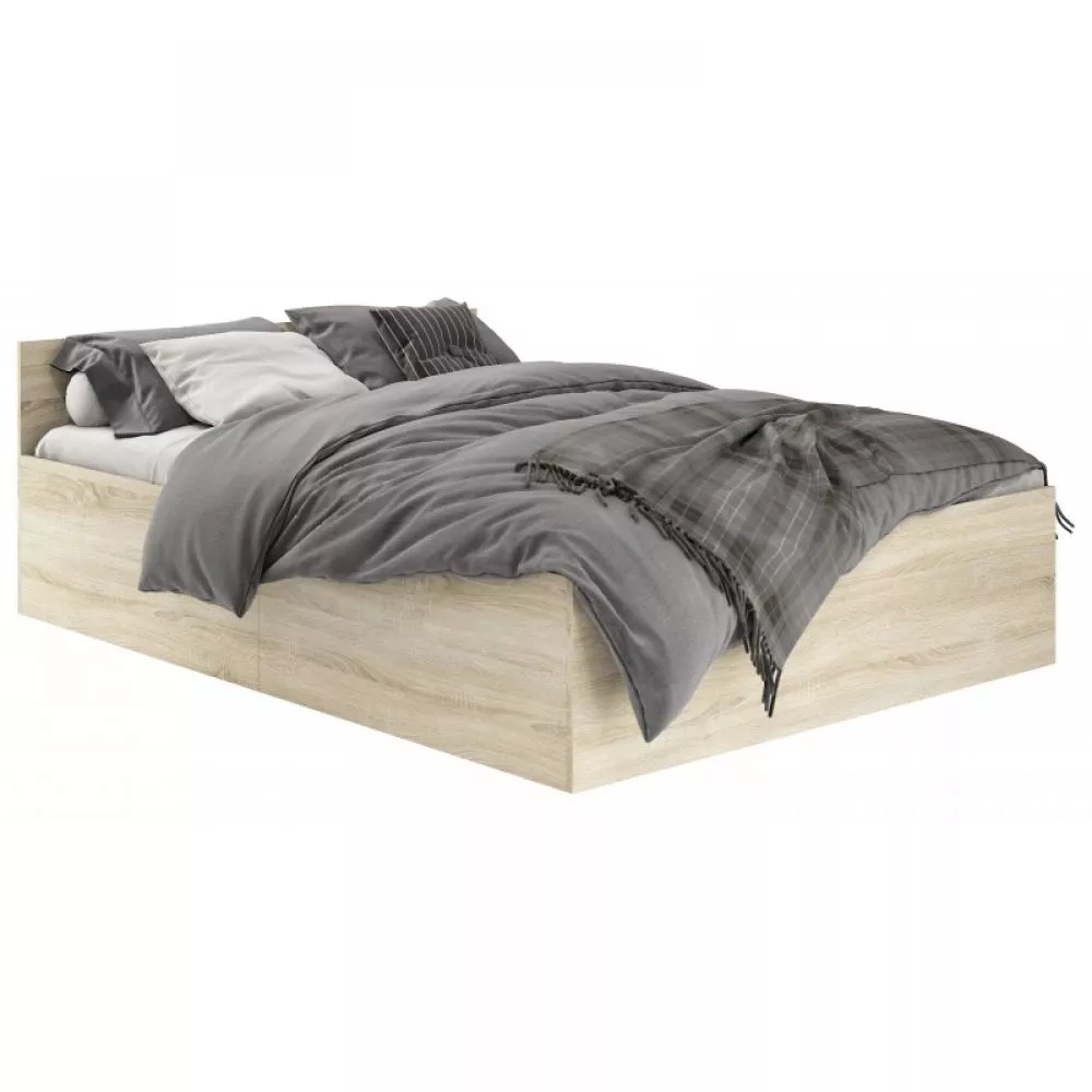 Gulta CLP ar stelāžu Guļamvietas platums: 140 cm, Guļamvietas garums: 200 cm, · Ozols sonoma · 147.5 × 205 × 68 cm