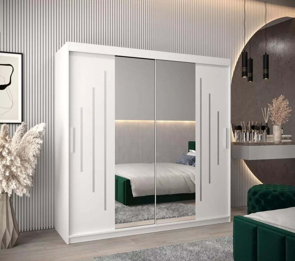 Skapis York 1 · Balts · 200 × 62 × 200 cm
