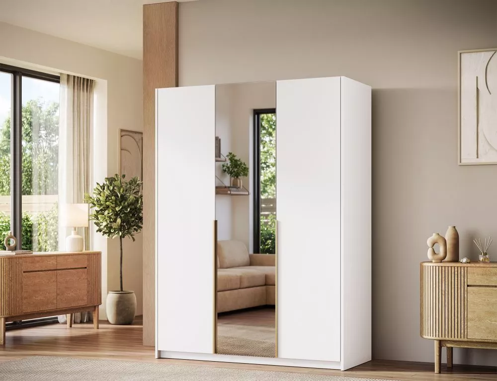 Skapis Alera 3 · Balts · 148 × 58 × 204 cm