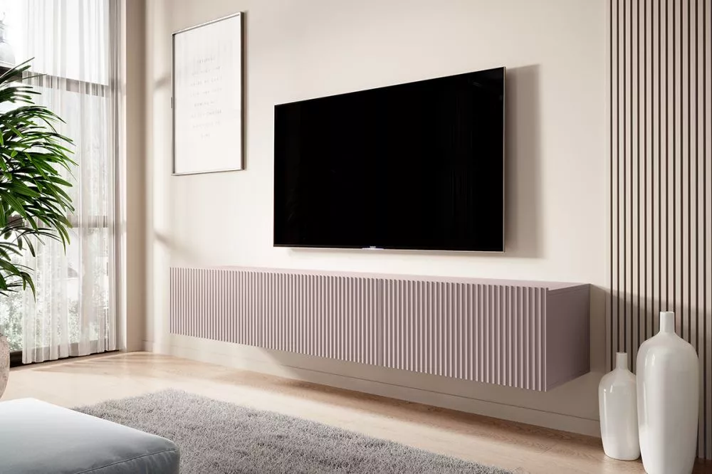 TV tumba Nicole RTV 200 2K1SZ W · Rozā · 200 × 45 × 33 cm