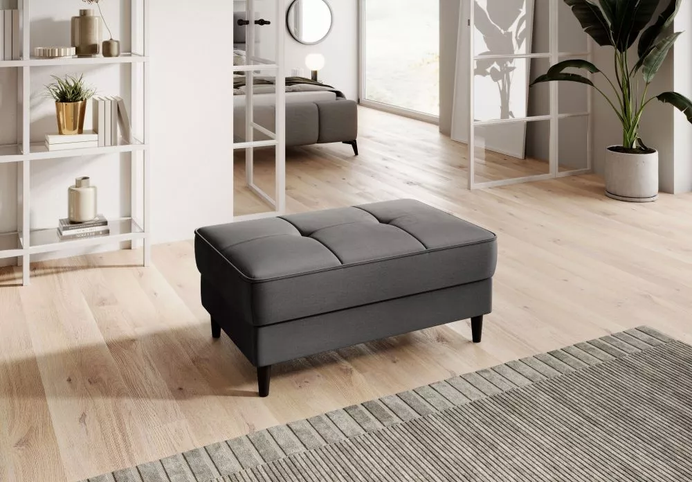 Pufs Bellis P Premium Standard Auduma numurs: Nube 05, · Tumši pelēks · 97 × 42 × 62 cm