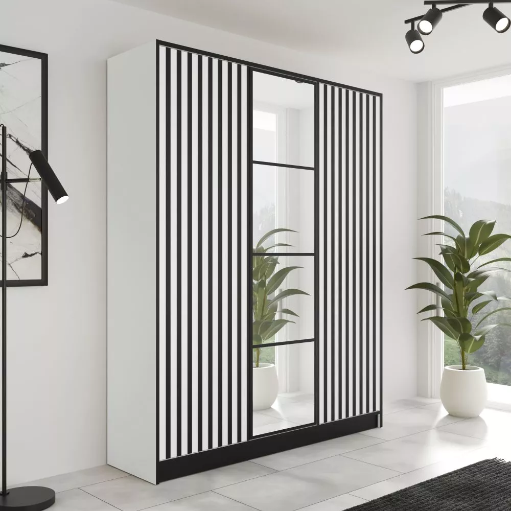 Skapis Eden 03 · Balts · 156 × 39 × 205 cm