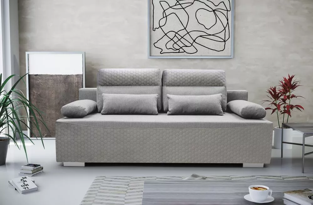Dīvāns Gracjan Premium Standard · Gaiši pelēks · 110 × 205 × 90 cm