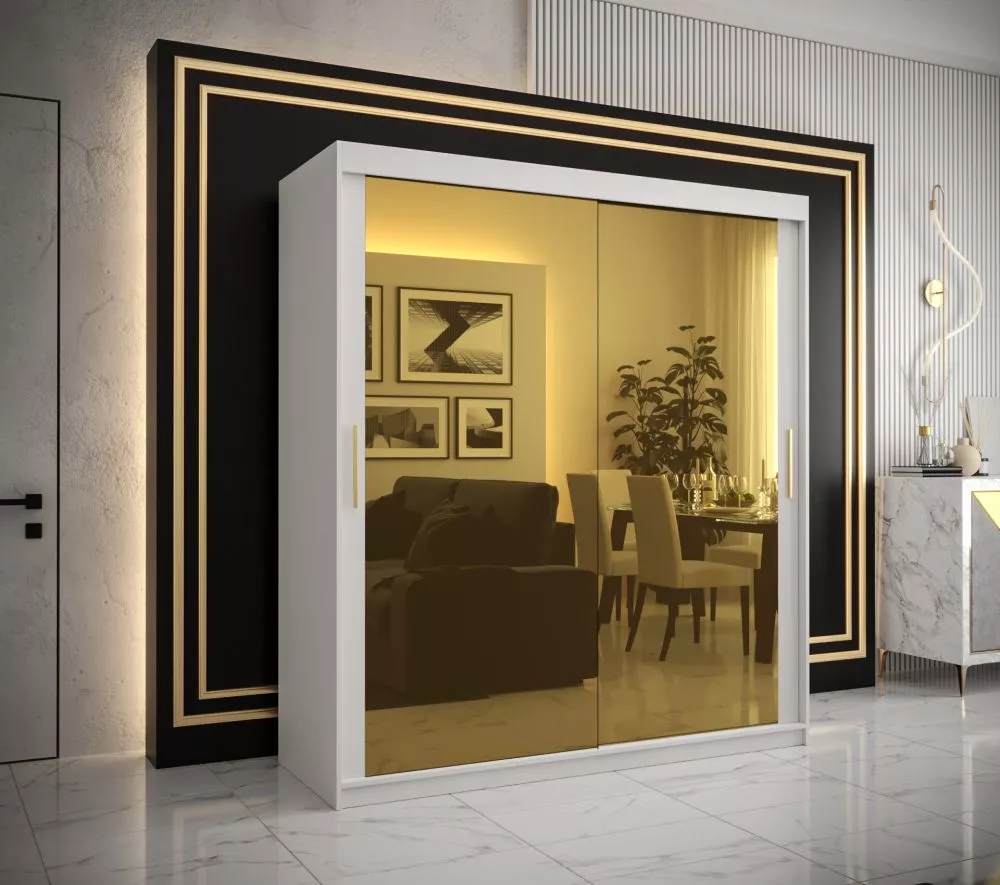 Skapis Golden T3 · Balts · 180 × 62 × 200 cm