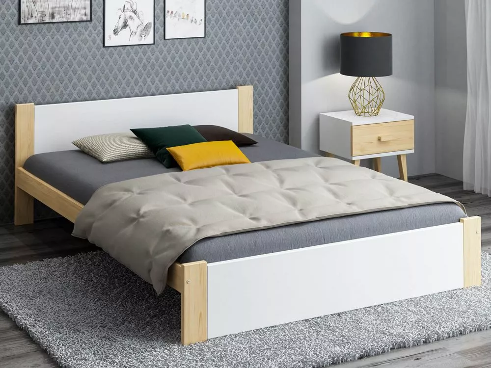 Gulta DMD-3 Magnat ar stelāžu Guļamvietas platums: 120 cm, Korpusa krāsa: priede, Guļamvietas garums: 200 cm, · 128 × 20