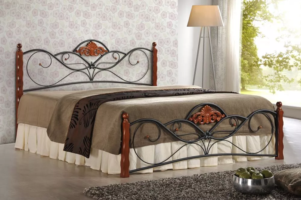 Gulta Valentina 160x200 ar stelāžu Guļamvietas platums: 160 cm, Korpusa krāsa: ķirsis, Guļamvietas garums: 200 cm, · 164