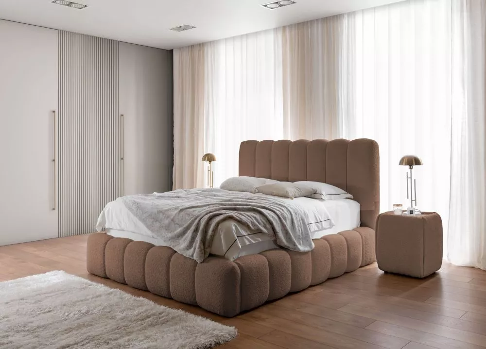 Gulta Cande Standard ar stelāžu Guļamvietas platums: 160 cm, Guļamvietas garums: 200 cm, stelāžas tips: metāla, · Brūns 
