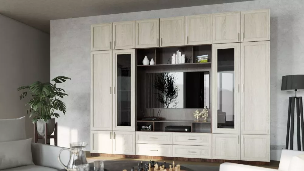 Sekcija Vero M Korpusa krāsa: tumša sonoma, · 303 × 41 × 241 cm