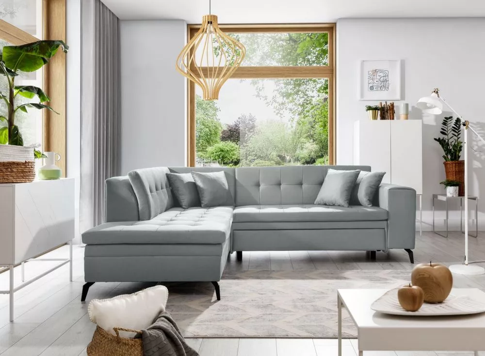 Dīvāns Lanvin Premium Standard · Gaiši pelēks · 210 × 260 × 93 cm