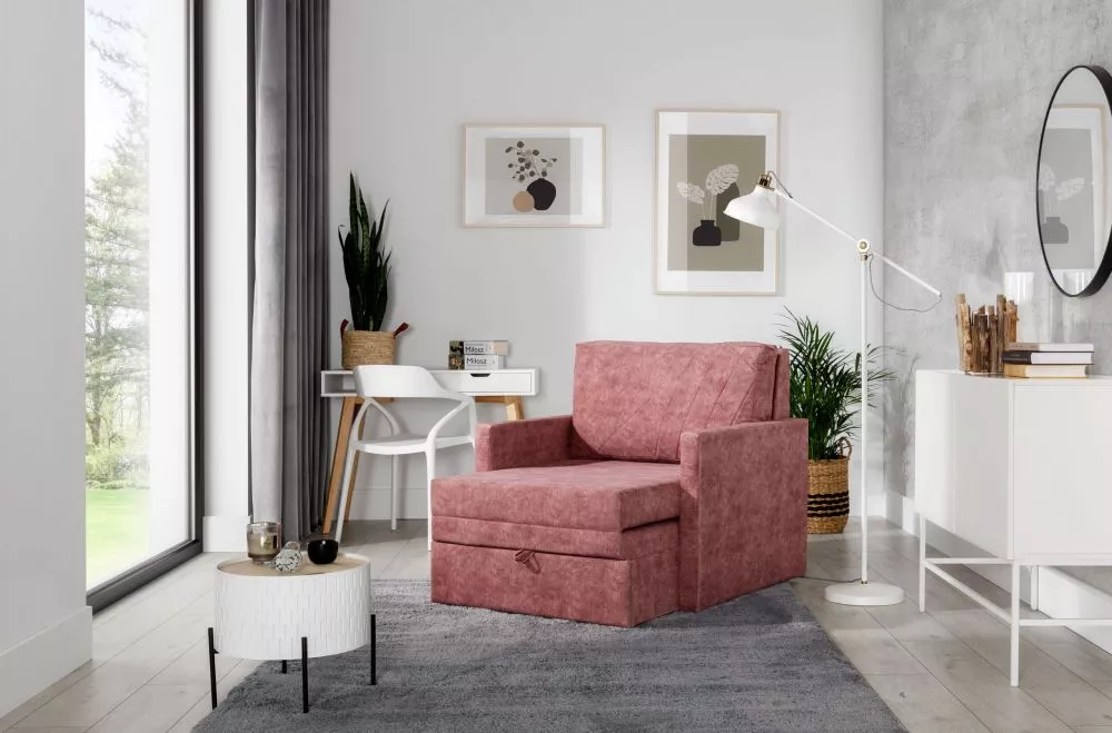 Dīvāns Luca Sofa standard · Rozā · 114 × 93.5 × 87 cm