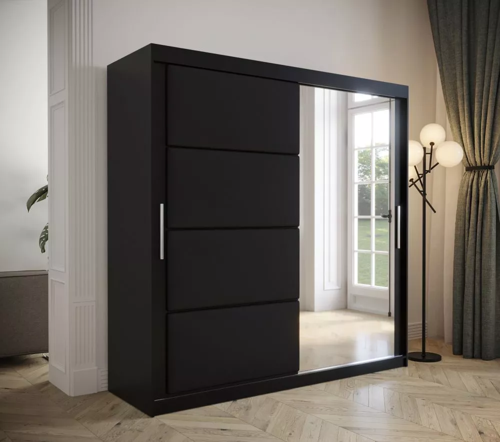 Skapis Tapi Black · 200 × 62 × 200 cm