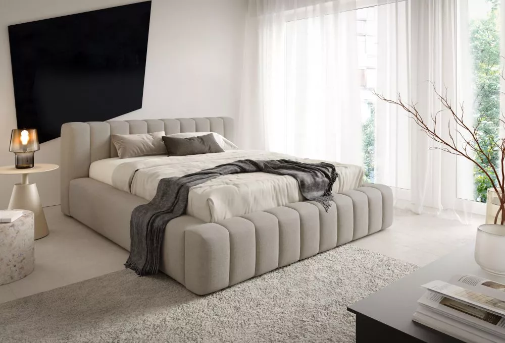 Gulta Frodo Standard ar stelāžu Guļamvietas platums: 160 cm, Guļamvietas garums: 200 cm, stelāžas tips: koka, · Gaiši pe