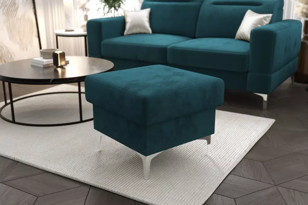Pufs Malibu Square P Standard Auduma numurs: Element 21, · Zils · 55 × 49 × 55 cm