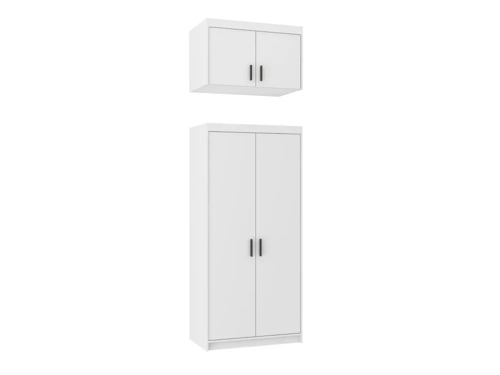 Skapis Elena 2D Premium · Balts · 89.7 × 53 × 245.5 cm