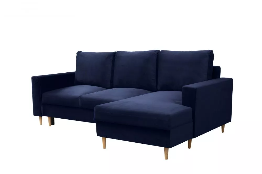 Dīvāns Wave Corner standard · Tumši zils · 145 × 230 × 92 cm