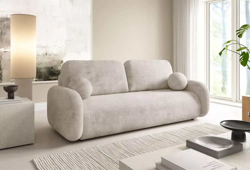 Dīvāns Leo Premium Standard · Gaiši bēšs · 92 × 220 × 90 cm