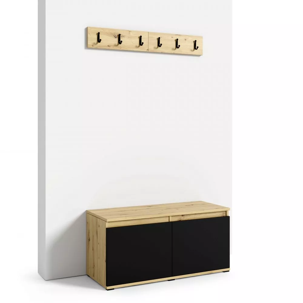 Apavu plaukts Emi Set Korpusa krāsa: ozols artisan, · 100 × 40 cm