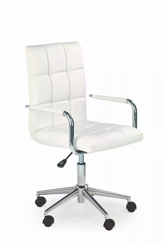 Datorkrēsls Gonzo 2 Sēdvietas platums: 45 cm, Materiāls: metāls, · Balts · 53 × 60 × 98 cm