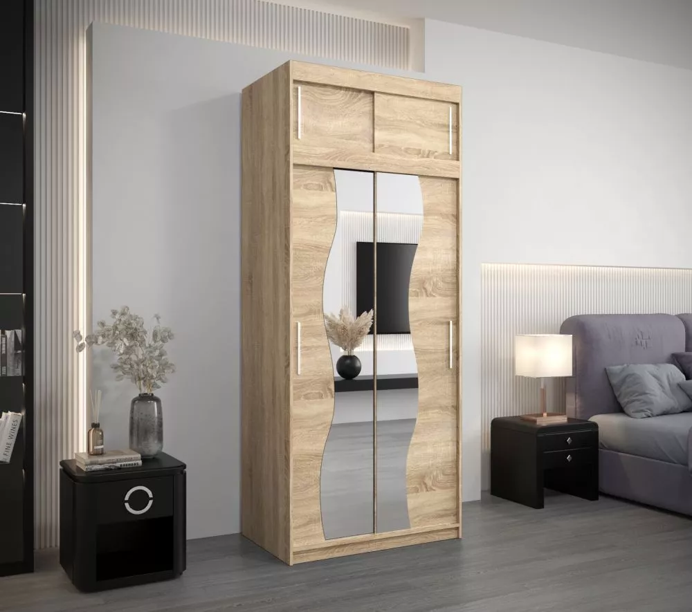 Skapis Madryt Plus · Sonoma · 100 × 62 × 240 cm