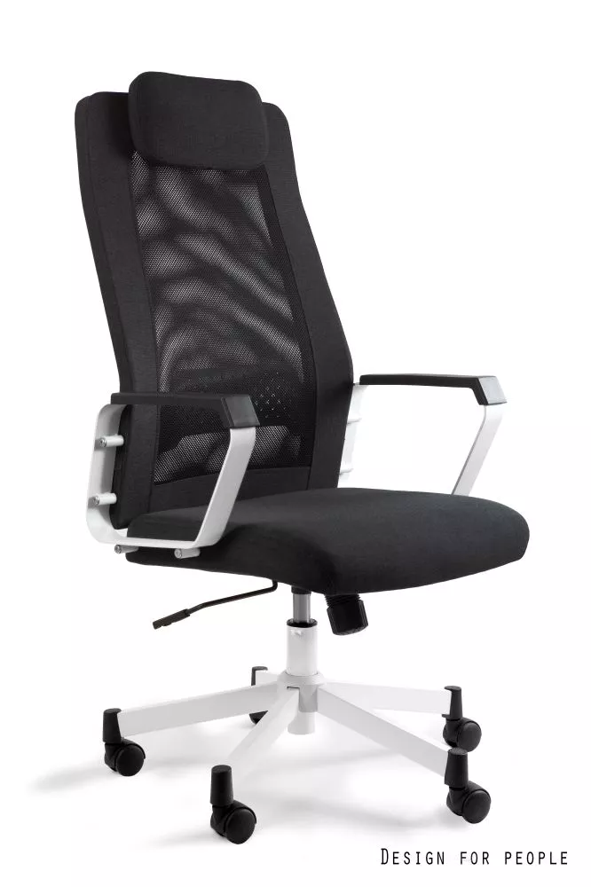 Datorkrēsls Fox white Sēdvietas platums: 48 cm, · Melns · 58 × 49 × 109 cm