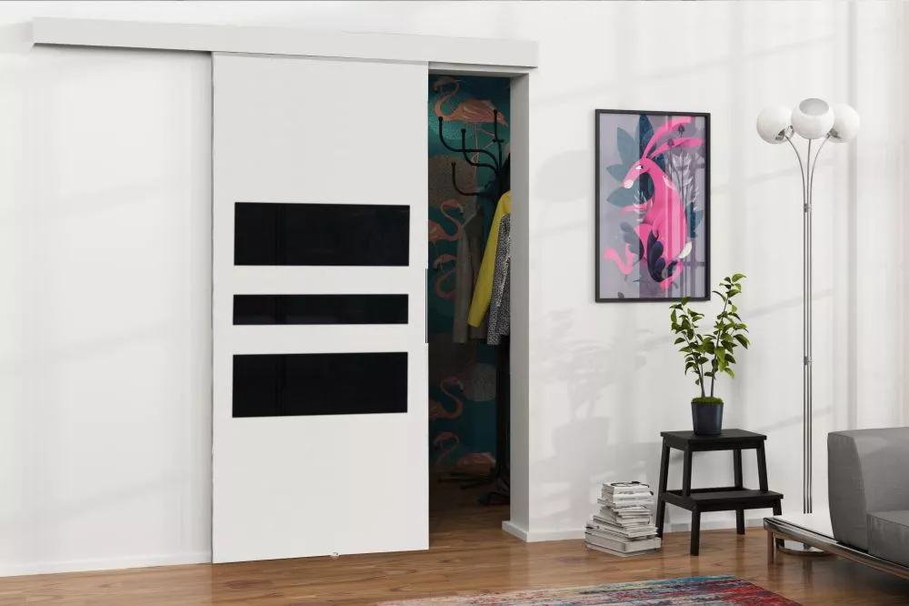 Bīdāmās durvis Malibu M-1 · Balts · 86 × 205 cm