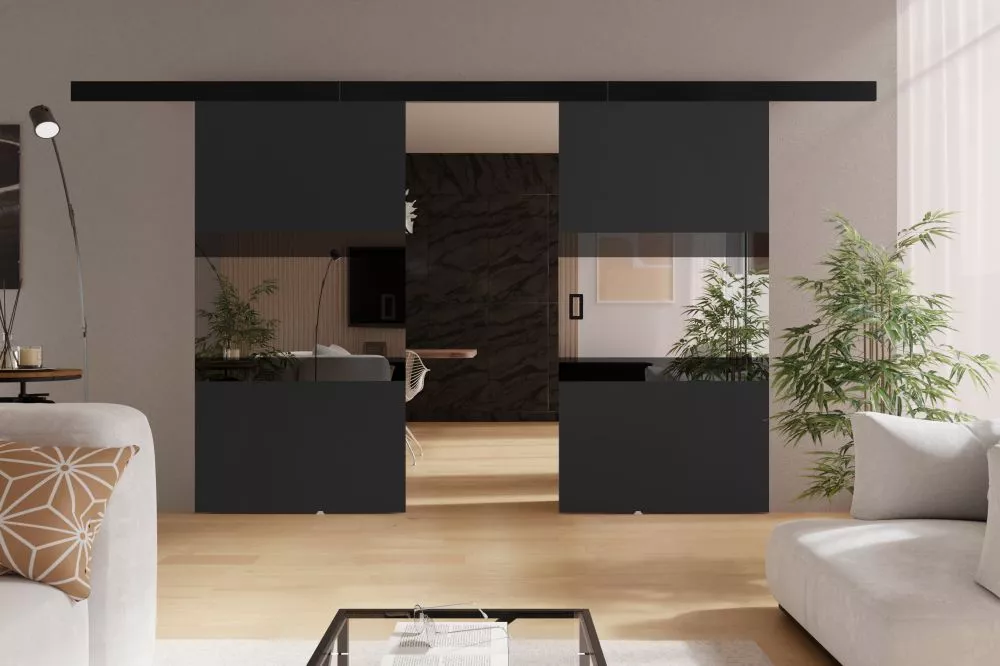 Bīdāmās durvis Lumba Duo · Antracīts · 212 × 205 cm