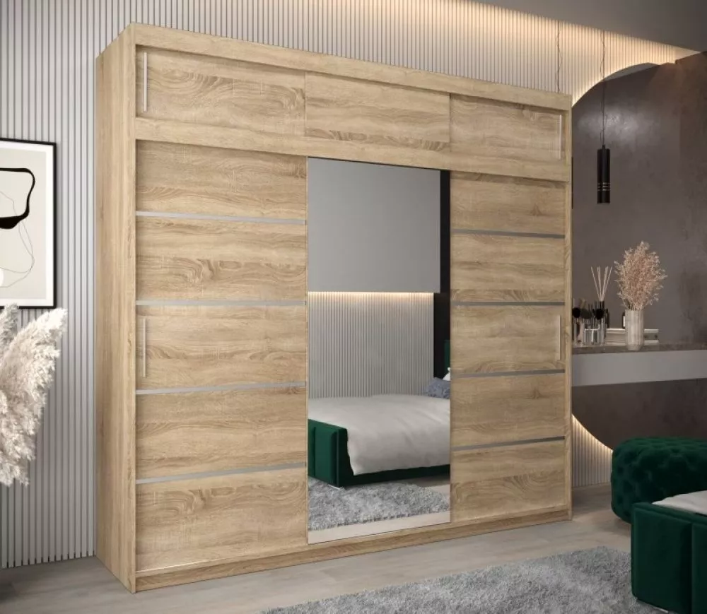 Skapis Verona 2 Premium · Sonoma · 250 × 62 × 240 cm