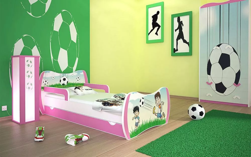 Bērnu gulta Dream L02 140x70 DM07 ar stelāžu Guļamvietas platums: 70 cm, Guļamvietas garums: 140 cm, · 94 × 144 × 71 cm