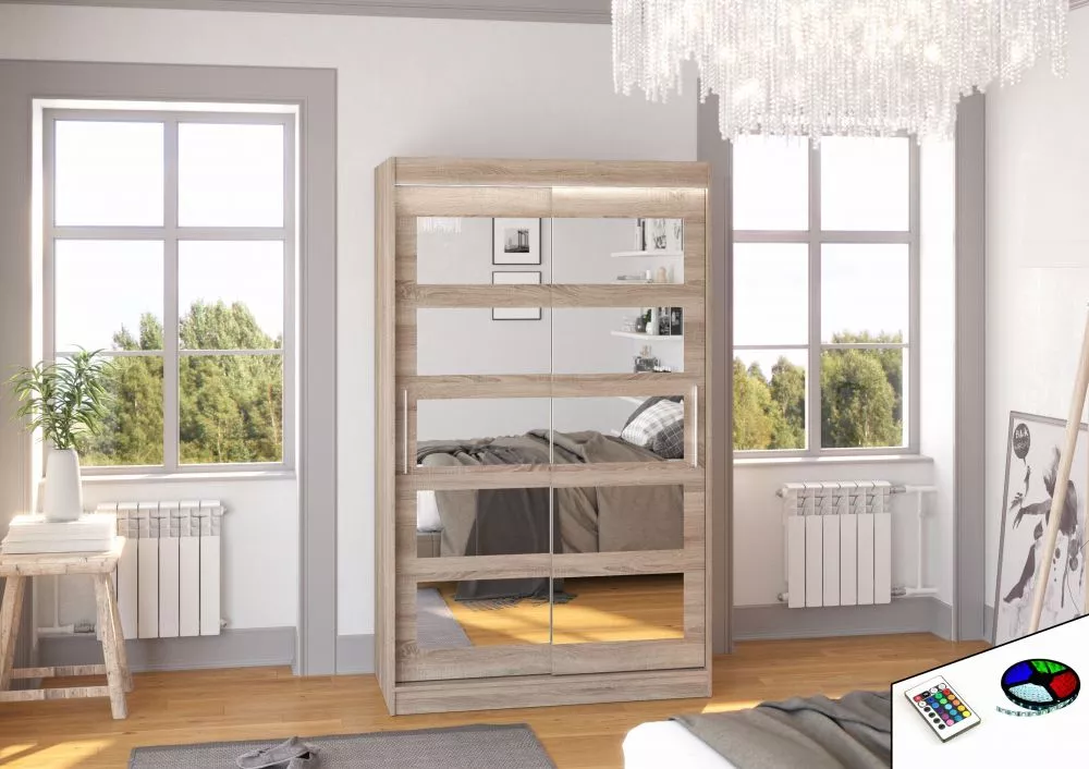 Skapis Salem ar LED · Trifele · 120 × 58 × 200 cm