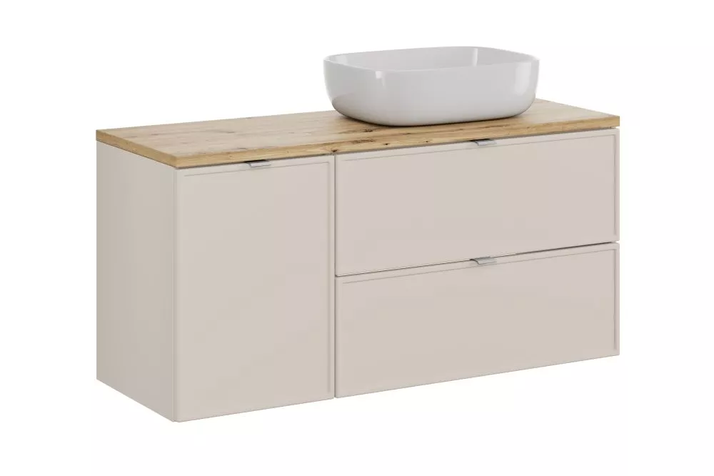 Vannas istabas skapītis Bella Cashmere 120 Smile · 120 × 59.2 × 46.6 cm