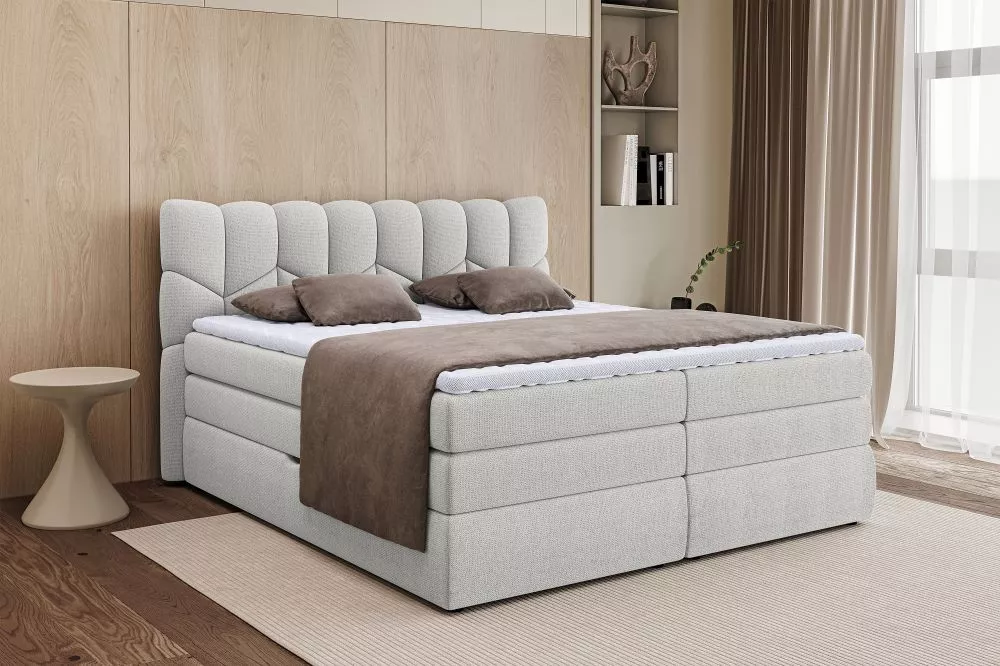 Gulta Verona Boxspring Guļamvietas platums: 140 cm, Guļamvietas garums: 200 cm, · 155 × 216 × 119 cm