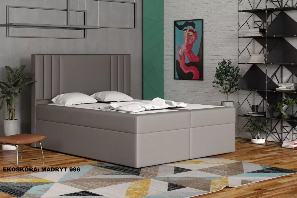 Gulta Cosmo 1 Eco Standard Guļamvietas platums: 140 cm, Guļamvietas garums: 200 cm, · Tumši pelēks · 142 × 210 × 120 cm