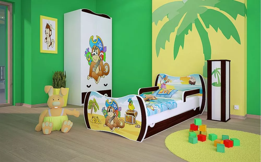 Bērnu gulta Dream L02 140x70 DM26 ar stelāžu Guļamvietas platums: 70 cm, Guļamvietas garums: 140 cm, · 94 × 144 × 71 cm