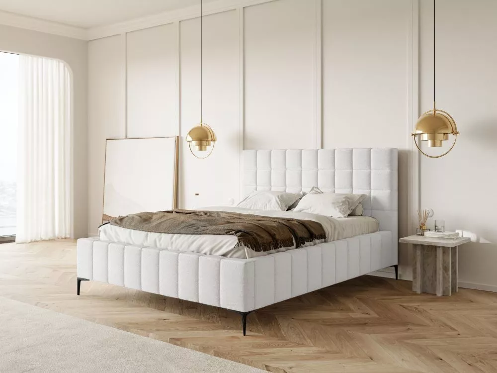 Gulta Grid Black Standard ar stelāžu Guļamvietas platums: 140 cm, Guļamvietas garums: 200 cm, · Balts · 158 × 224 × 126 